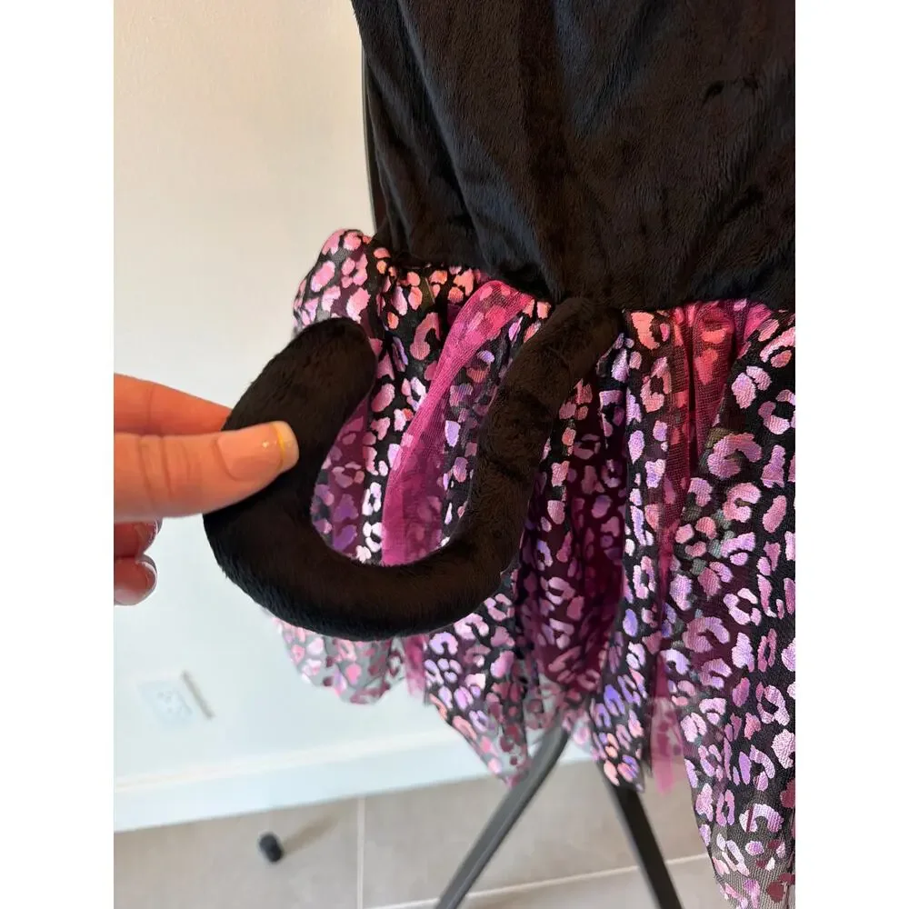 Toddler 5T-6T Official Spirit Halloween Cutie Cat Dress Costume Pink Black